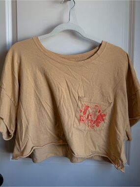 Aerie Distressed Oversized MTV Crop Top